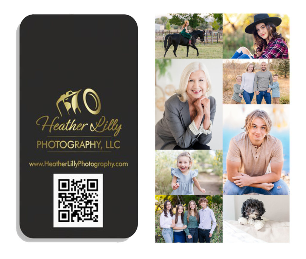 heather lilly photography business card 2025