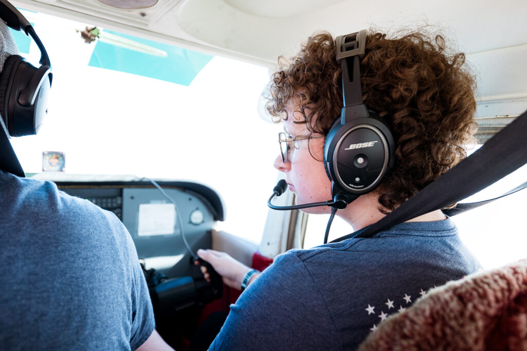 Cessna 172 Skyhawk during a milestone first flight