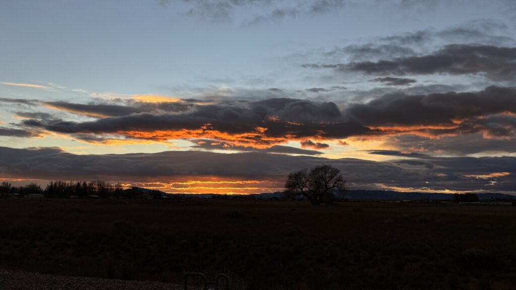 iPhone picture sunrise or sunset Heather Lilly, Laramie Wyoming senior and family photographer